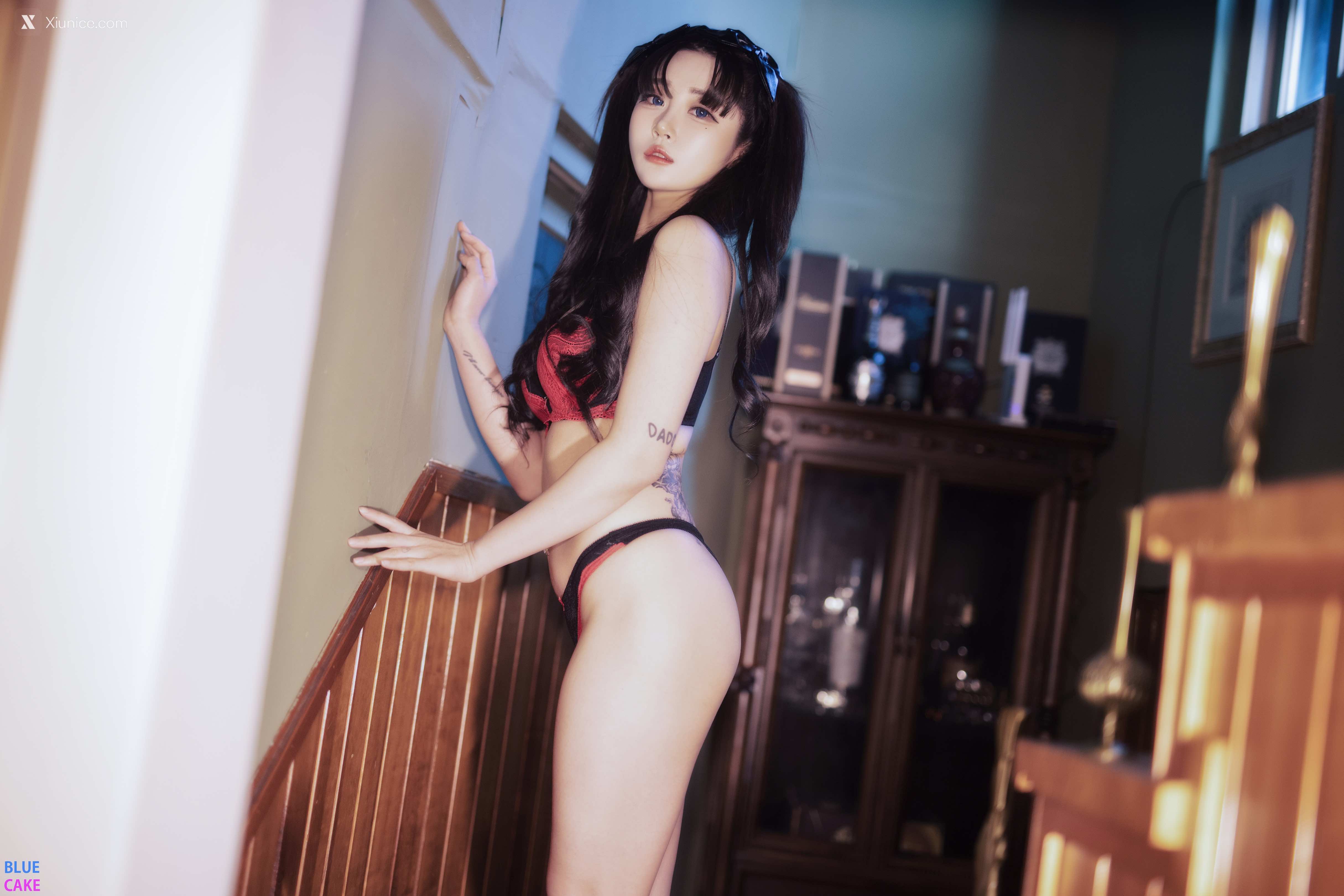 BLUECAKE Bomi (보미) & Zia (지아) Fate Saber X Thosaka Rin Lingerie.Ver 27