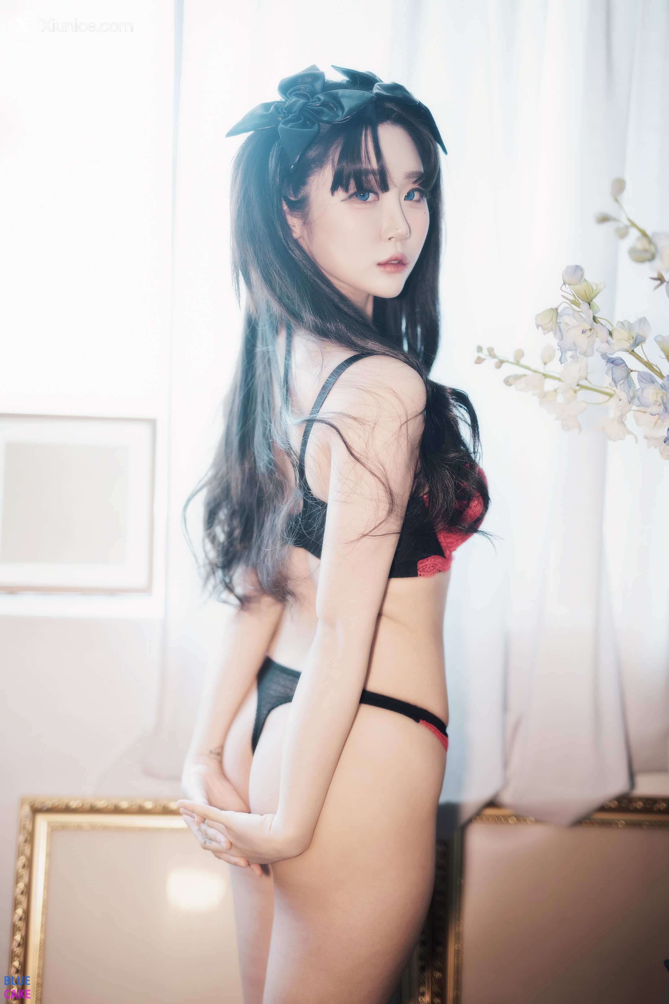 BLUECAKE Bomi (보미) & Zia (지아) Fate Saber X Thosaka Rin Lingerie.Ver 4