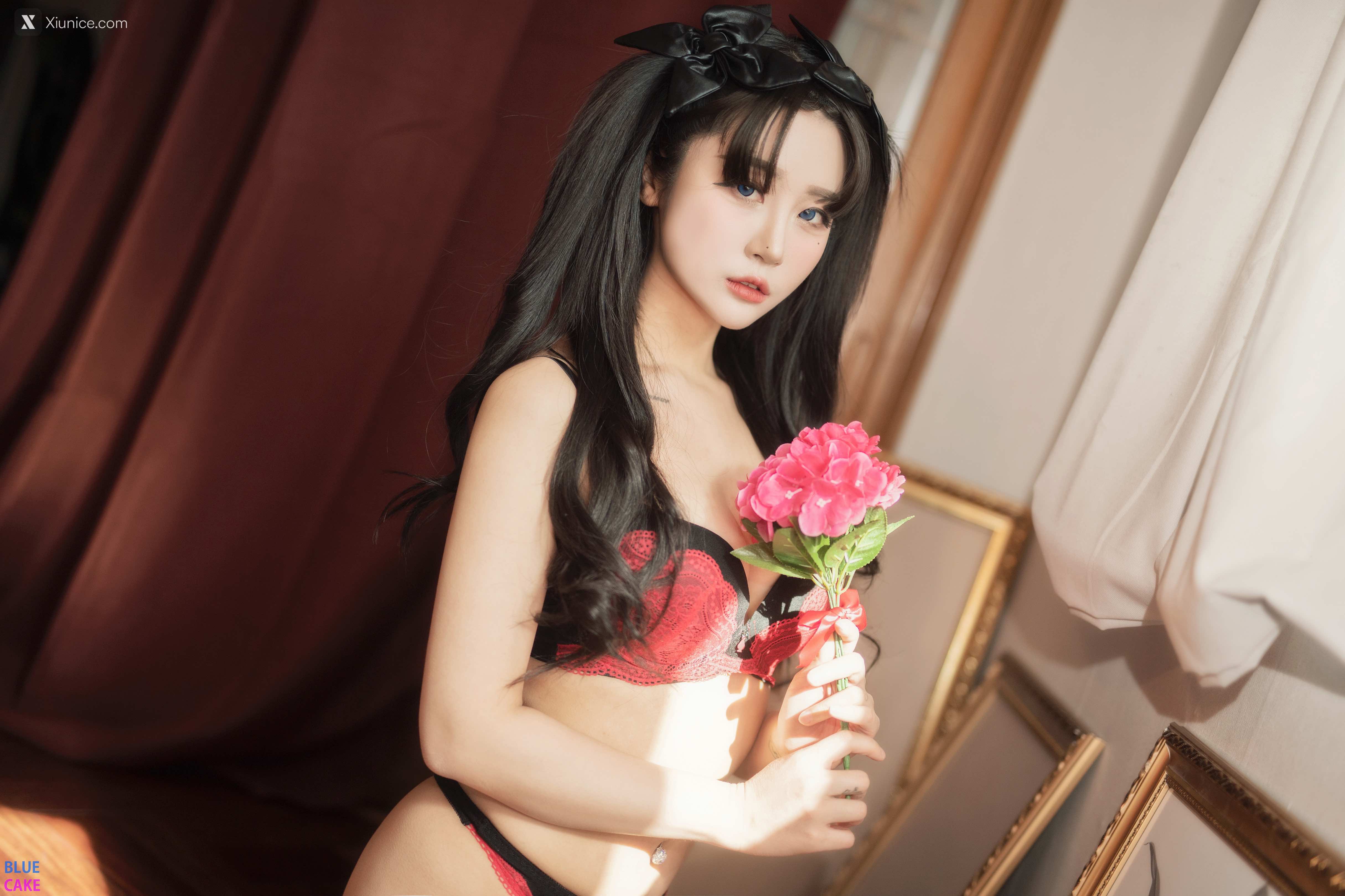 BLUECAKE Bomi (보미) & Zia (지아) Fate Saber X Thosaka Rin Lingerie.Ver 47