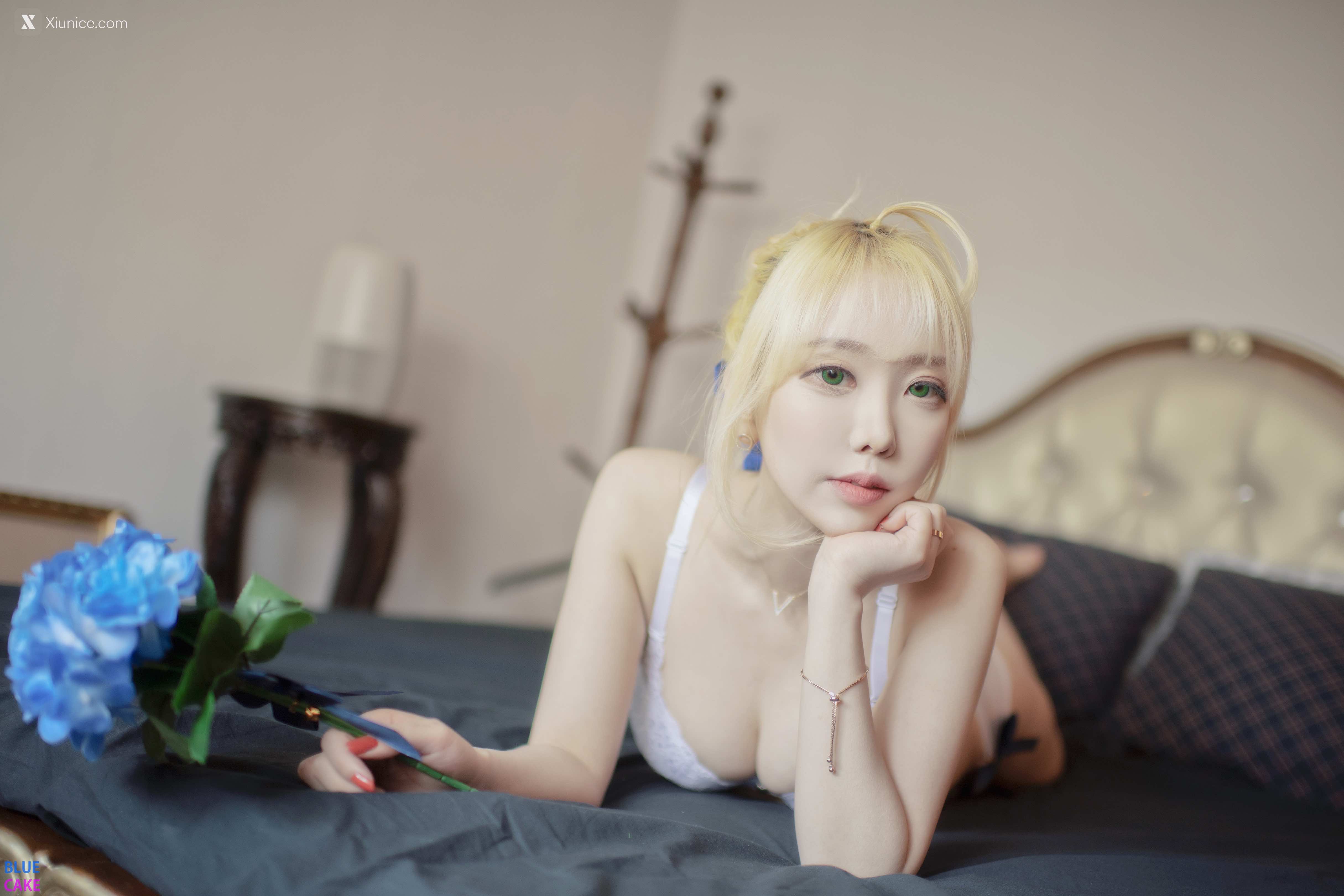 BLUECAKE Bomi (보미) & Zia (지아) Fate Saber X Thosaka Rin Lingerie.Ver 53