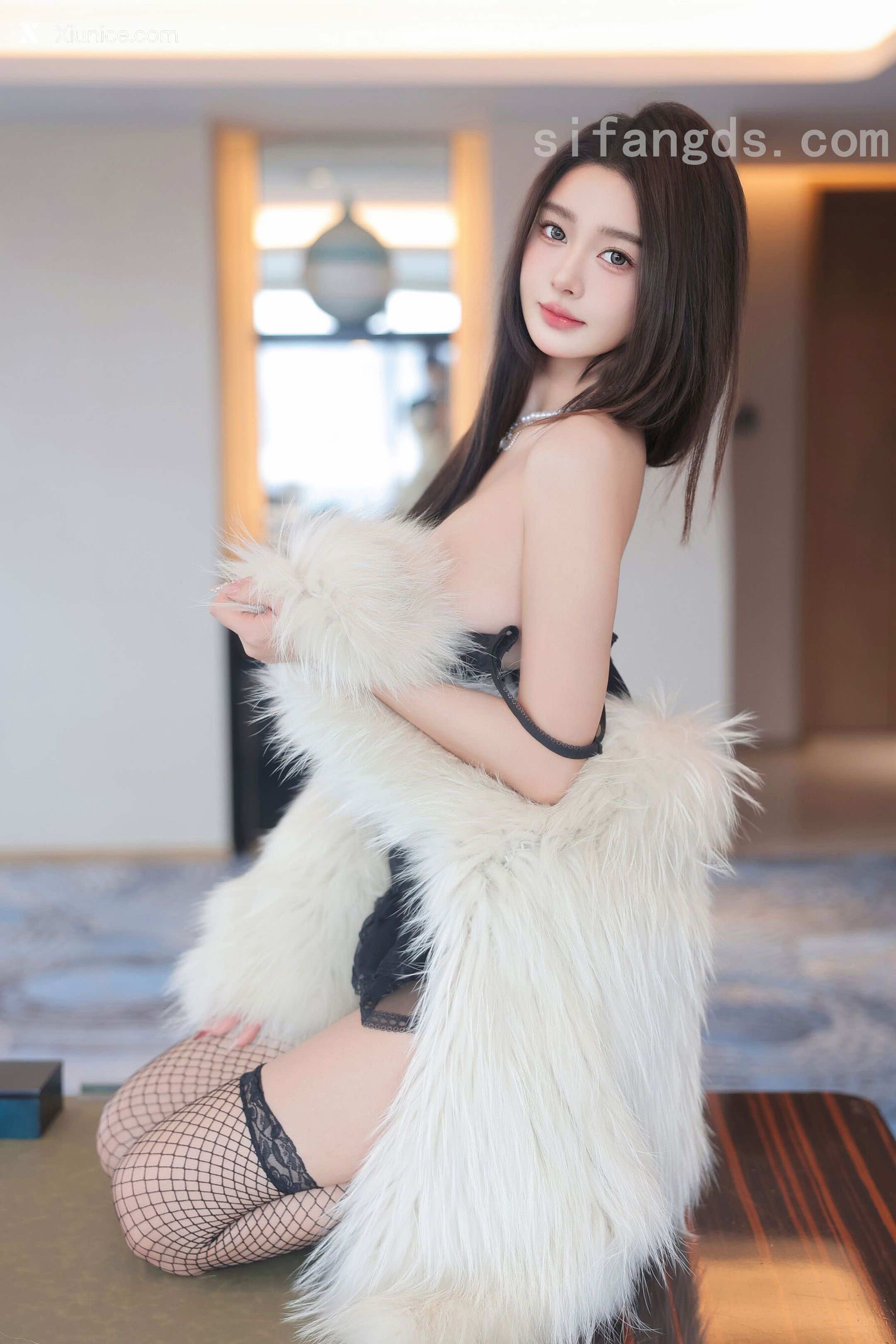 Candy糖糖 R18 秀人网模特 黑色情趣内衣福利 52