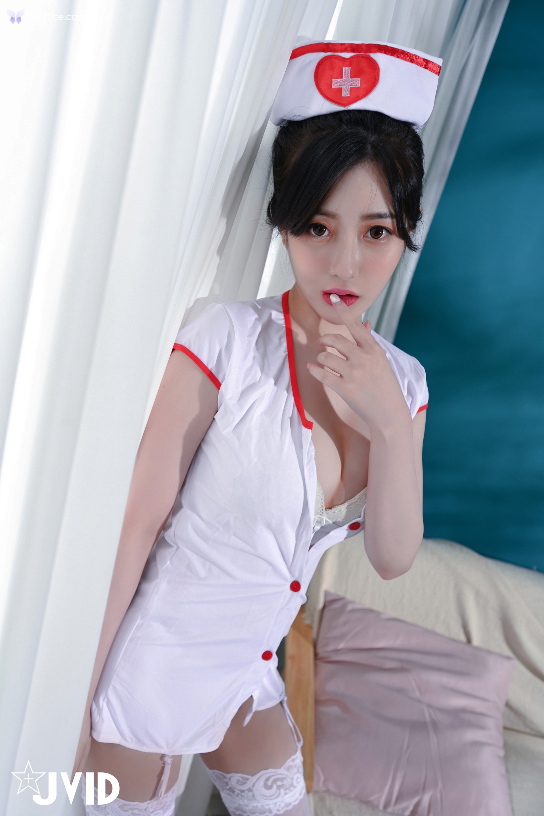 JVID 璃奈醬 – 打完疫苗是不是發燒酸痛痛小護士璃奈醬全心陪伴照顧你還沒輪到打疫苗超幹沒關係璃奈醬腳開開給你在神鮑裡注入白色汁液-78